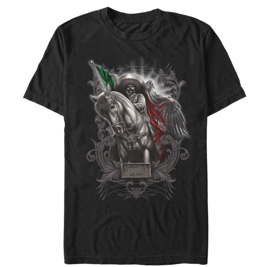 Aztlan Men’s Zapata’s Last Ride  T Shirt Black