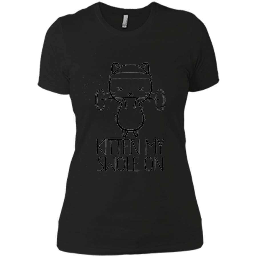 Kitten My Swole On T Shirt, Funny Kitten T-shirts cool shirt