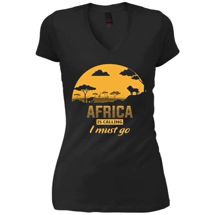 AGR Africa Is Calling I Must Go Shirt V-Neck