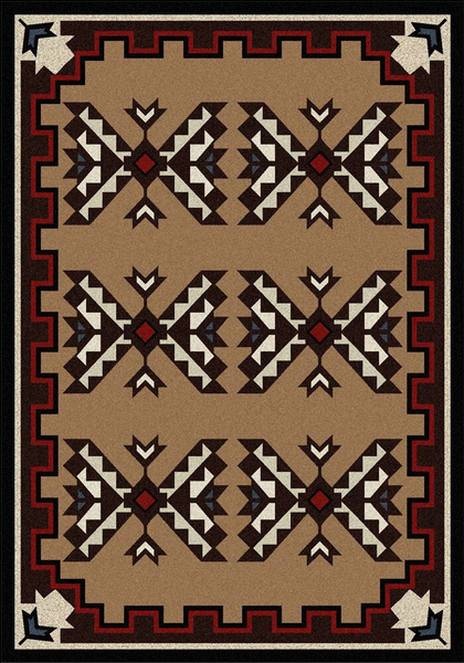 American Dakota Camp Cami Blanket Brown Rug