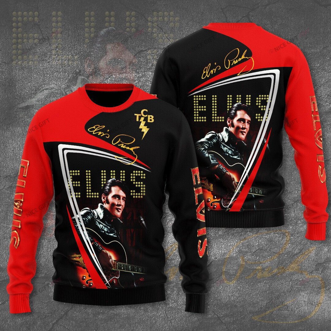 Elvis Presley Crewneck Sweatshirt 3Cs-U7C8