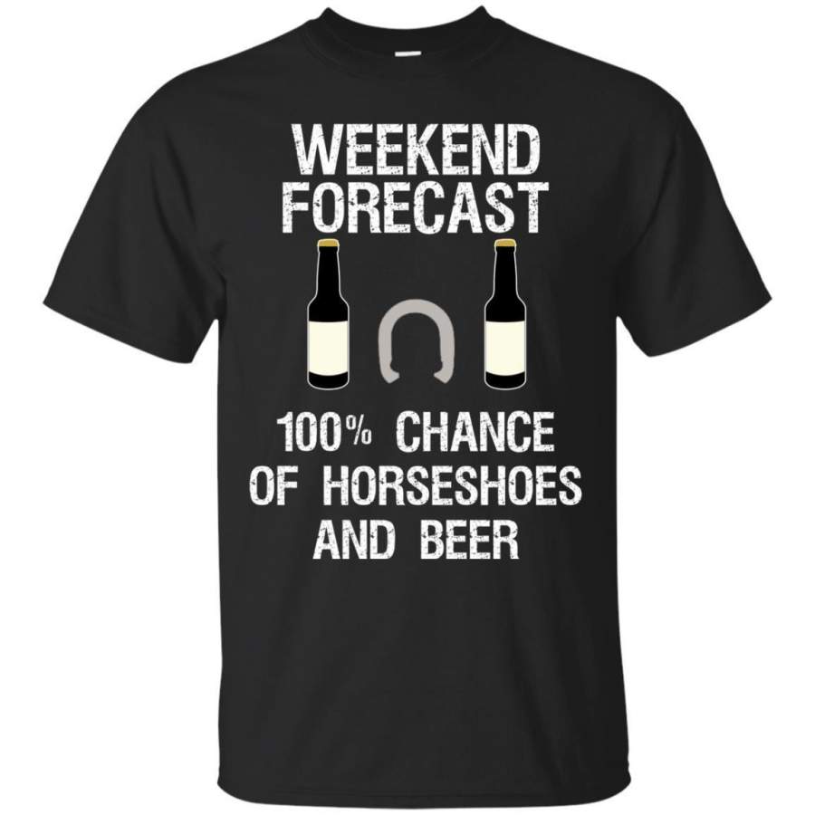 AGR Horseshoes Game Tshirt  Funny Horseshoes Forecast Beer Jaq T-shirt