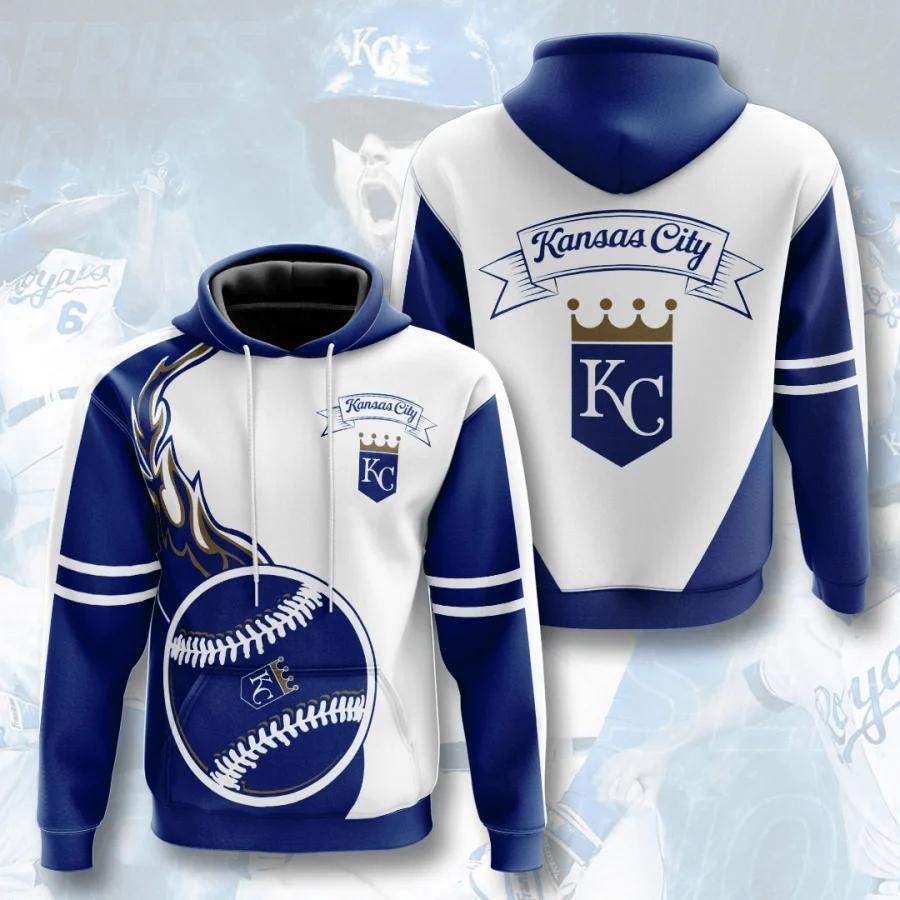 Kansas City Royals Hoodie 3D Fire Ball