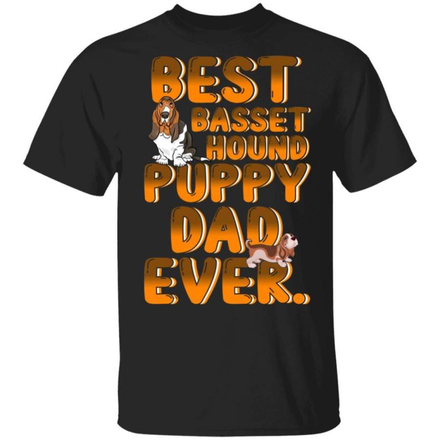 Best Basset Hound Dog Dad Ever Puppy T-Shirt Dog Lovers Gift MT05