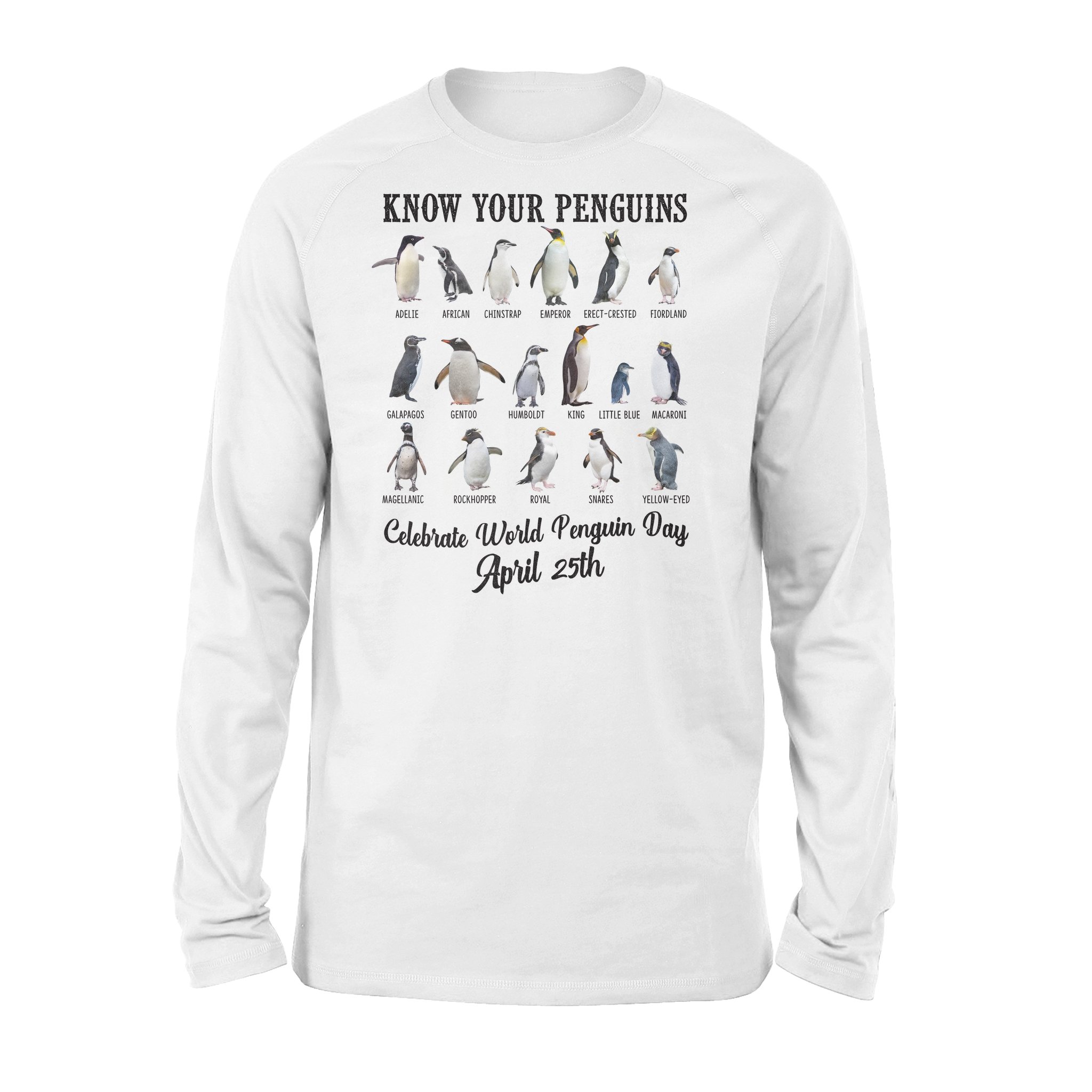 Penguin Celebrate – Standard Long Sleeve,  gift for you, gift for her, gift for him, gift for penguin lover