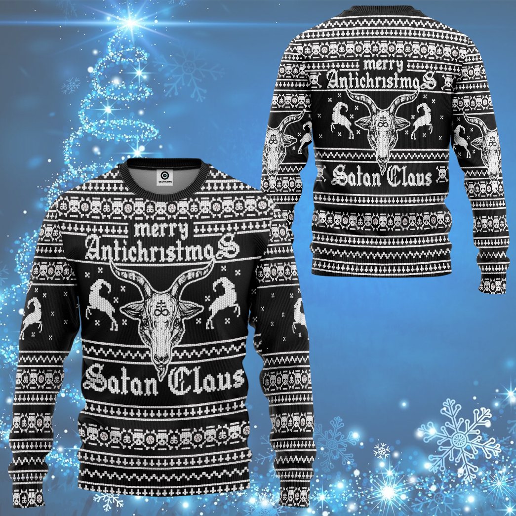 Antichristmas Satan Claus Ugly Christmas Sweater | Unisex | Adult | Us3243