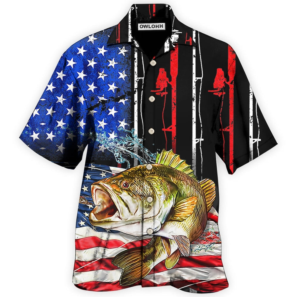 Fishing Amazing Us Flag Style Hawaii Shirt Ha19255