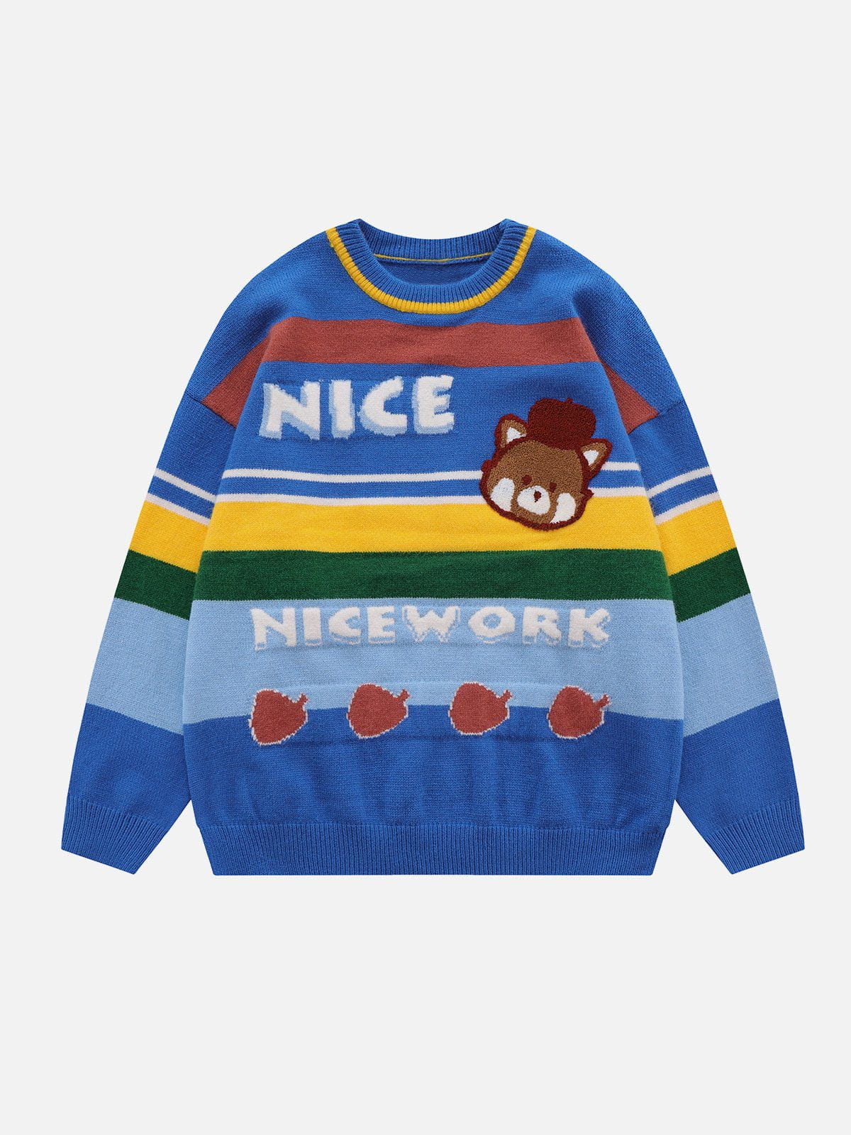 Talishko™ – “Nice” Bear Print Sweater