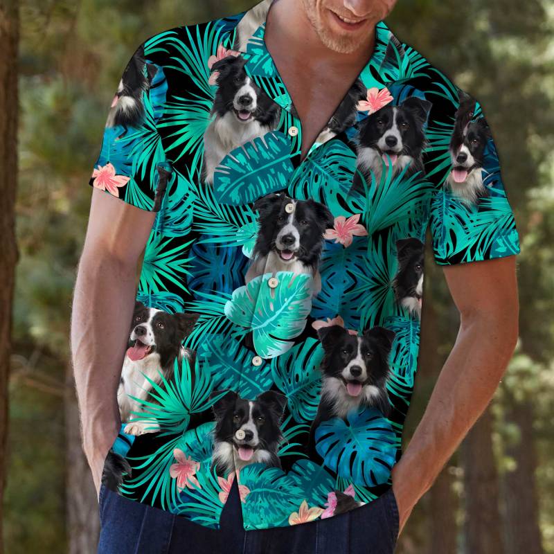 Border Collie Tropical Hawaiian Shirt Ha19607