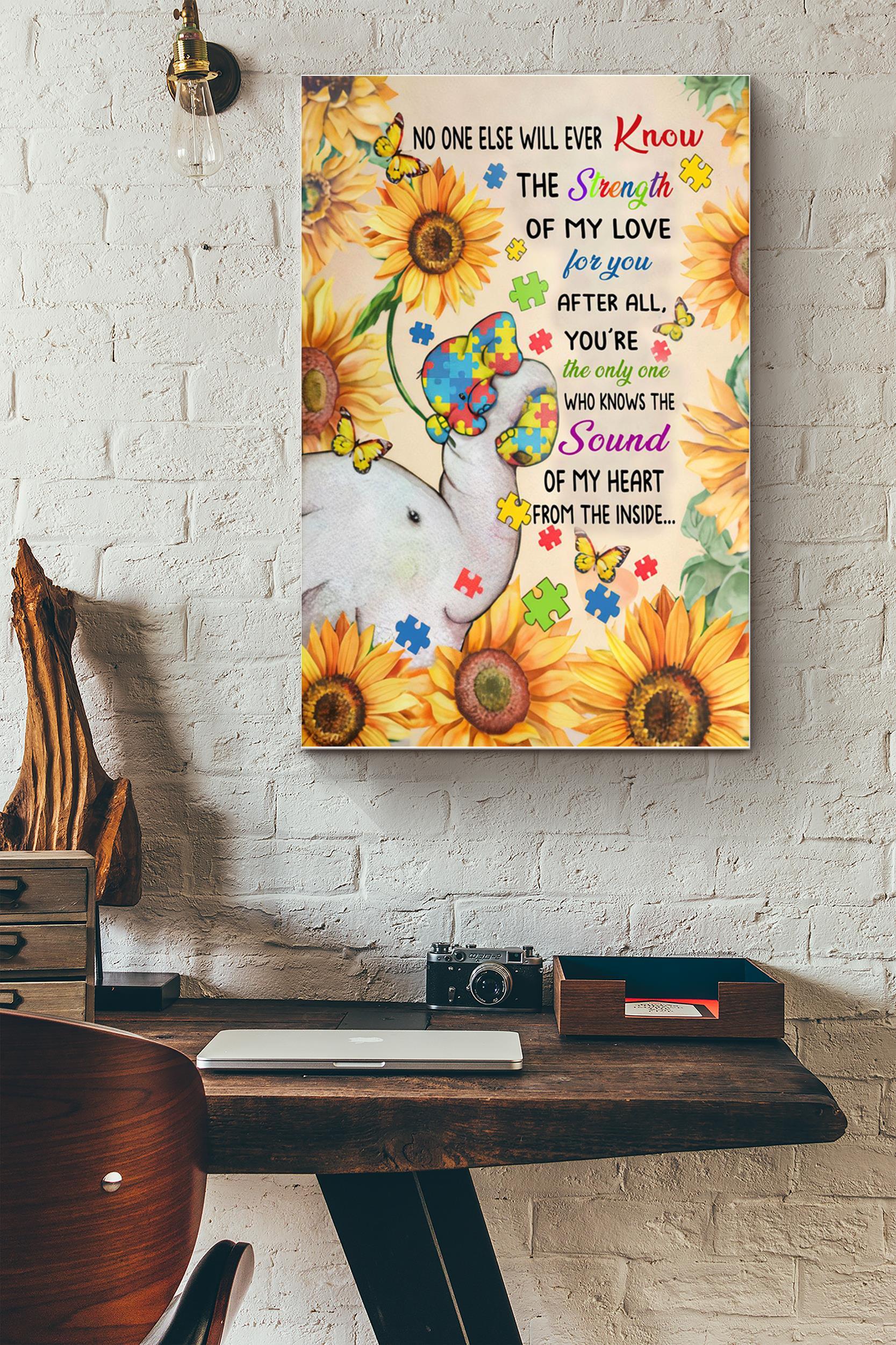 No One Else Will Ever Know How Much I Love You Elephant Parents To Their Autism Child Poster