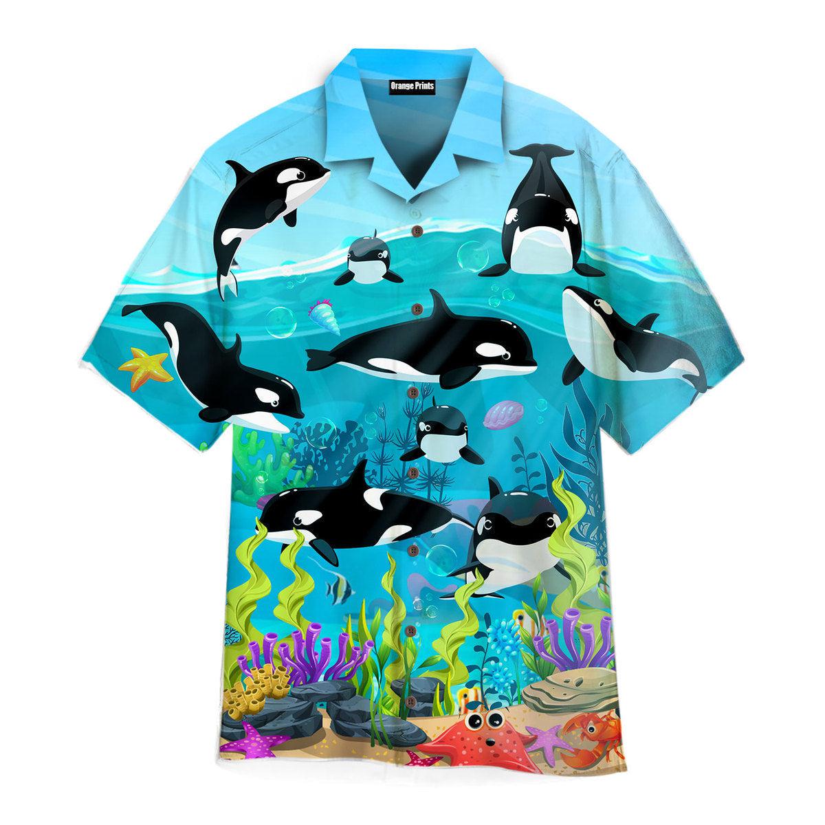 Whale Love Ocean Love Sky Hawaiian Shirt | For Men & Women | Wt9549