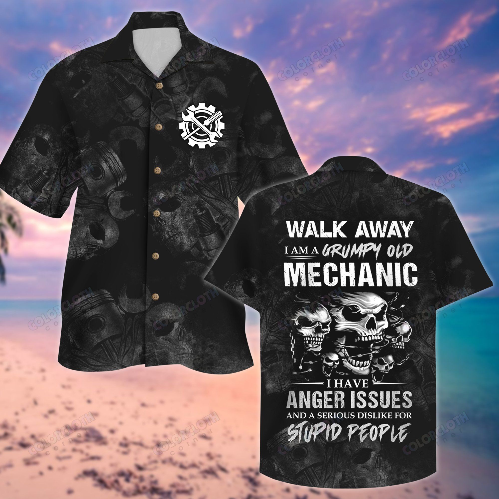 Walk Away Mechanic Hawaii Shirt Ha24478