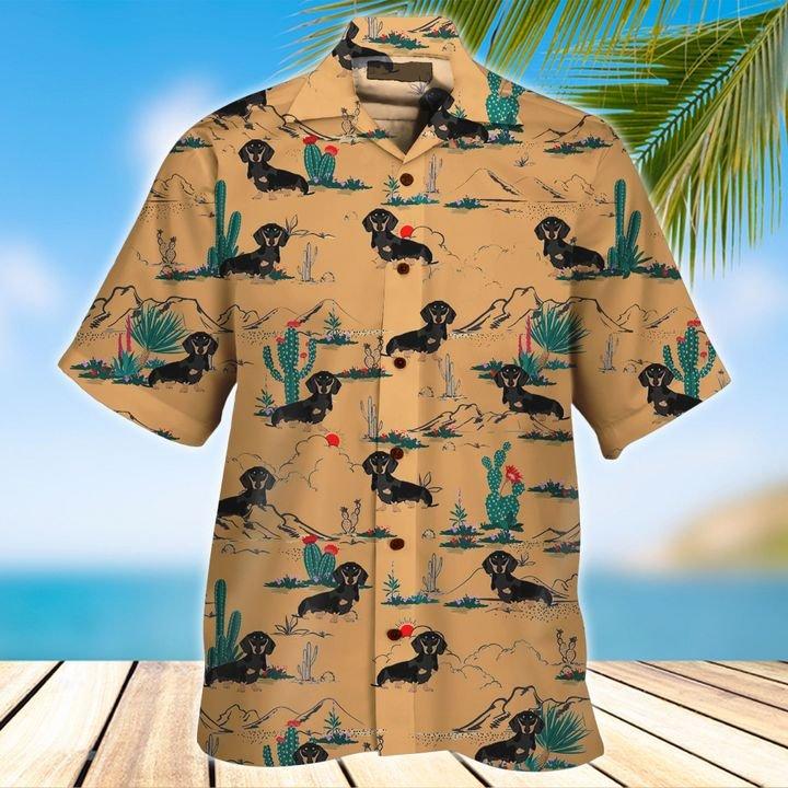 Dachshund Catus Hawaii Shirt Ha17085