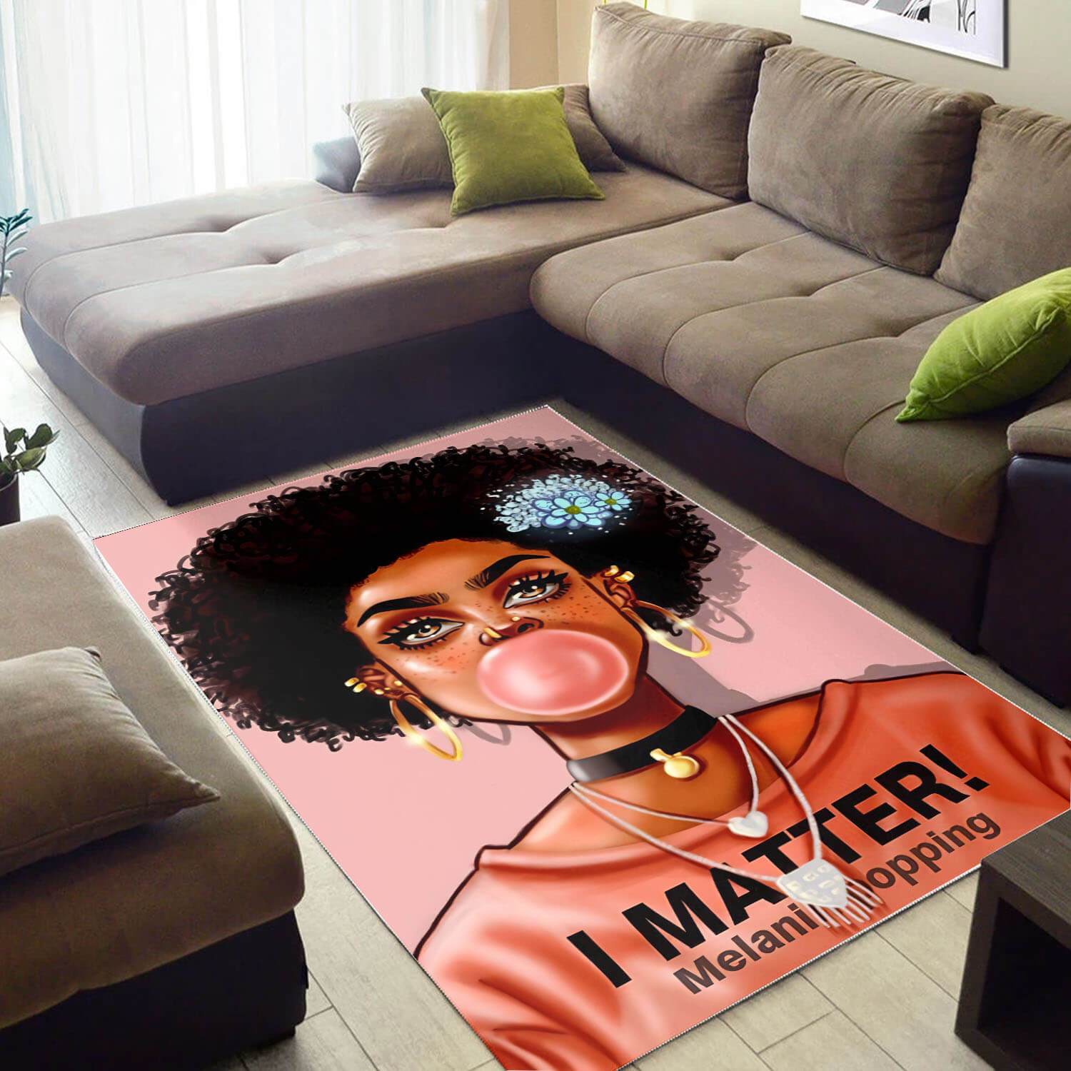 Afrocentric Area Rugs Pretty Black Woman With Afro African Themed Area Rugs African Themed Decorating Ideas BPS47544