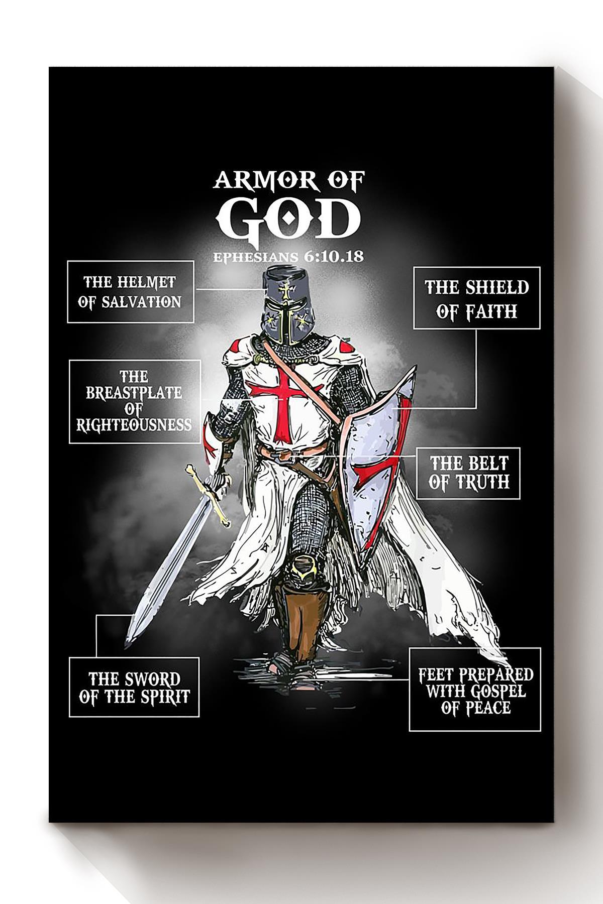 Armor Of God Christian Wall Art Gift For Christmas Decor Son Of God Canvas