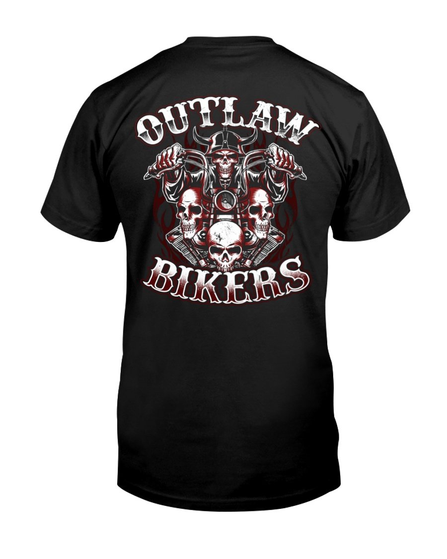 Outlaw Bikers Unisex T Shirt | Full Size | Adult | Black | H5548