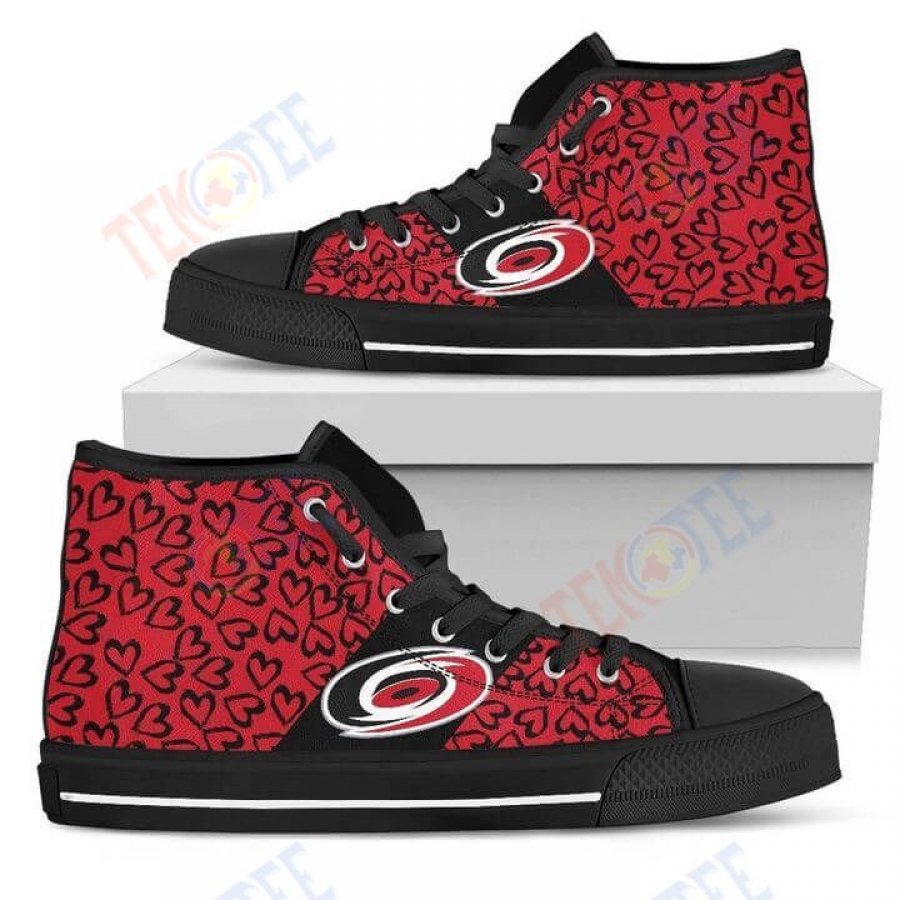 Mens Womens Perfect Cross Color Absolutely Nice Carolina Hurricanes High Top Shoes TMT294