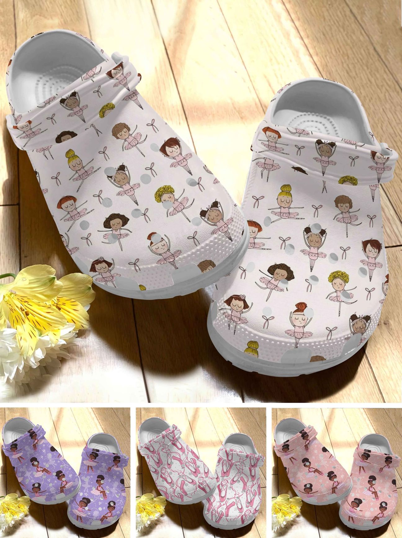 Ballet Personalize Clog, Custom Name, Text, Fashion Style For Women, Men, Kid, Print 3D Ballerina