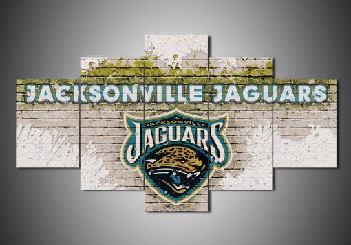 Jacksonville Jaguars Team Sport 5 Panel Canvas Art Wall Decor