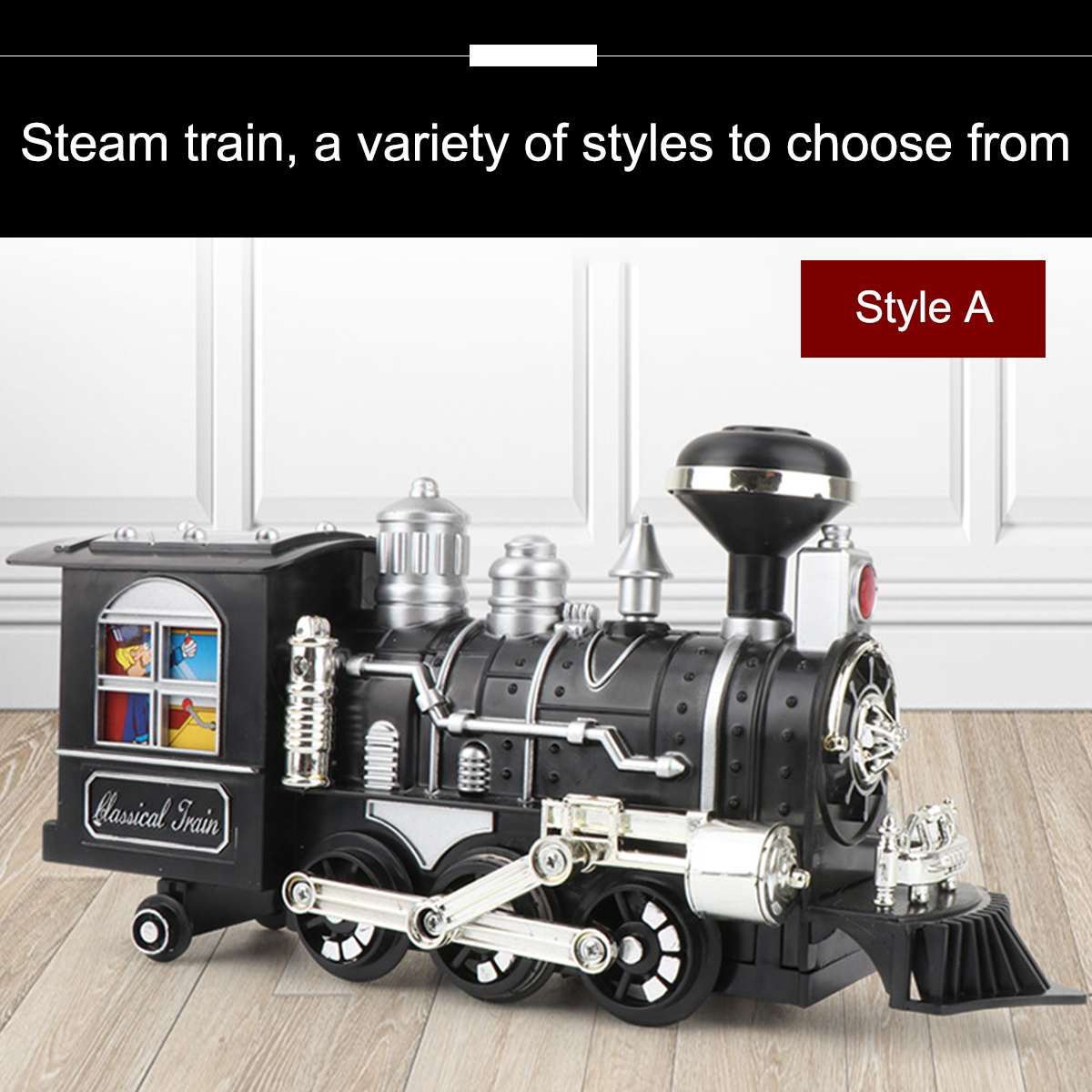 Electric Simulation Train Mode Toy Battery Operated Railway Classic Freight RC Train Water Steam Locomotive Playset with Smoke alx