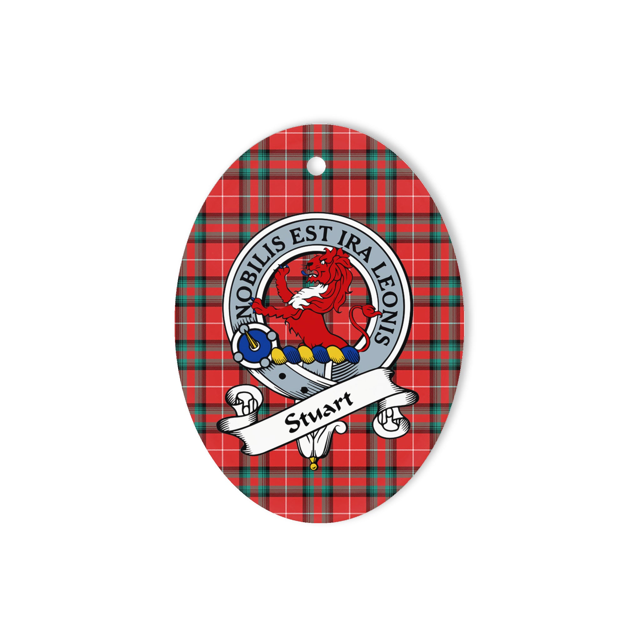 Stuart Of Bute Scottish Clan Badge Plaid Ornament Gift. Christmas Tree Ornament Stuart Of Bute Clan Tartan Ornament Great Christmas Ornaments Gift Oval Ornament