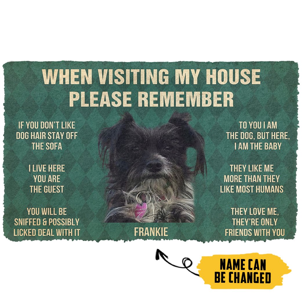 Gearhumans  Gearhuman 3D Please Remember Frankie House Rules Custom Doormat