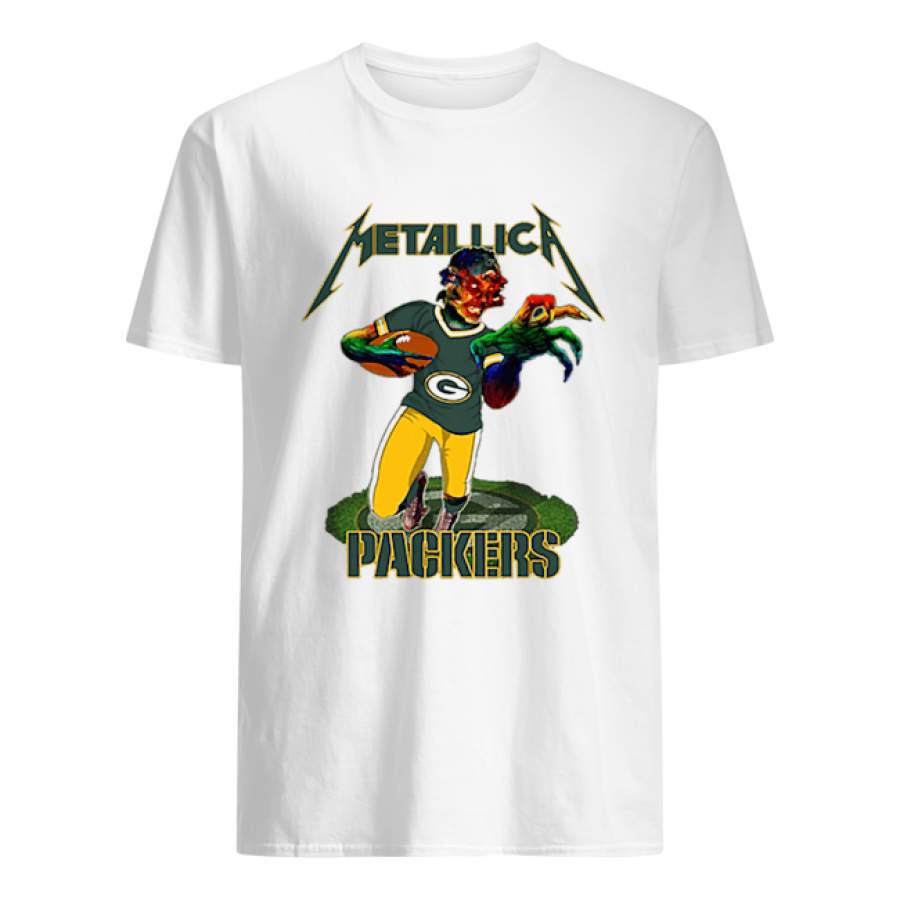 monster metallica green bay packers classic mens t shirt