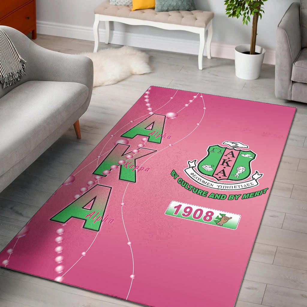 Wonderprint Area Rug Alpha Kappa Alpha Area Rug Pretty Girls With Pearl Ver.02 Lt10