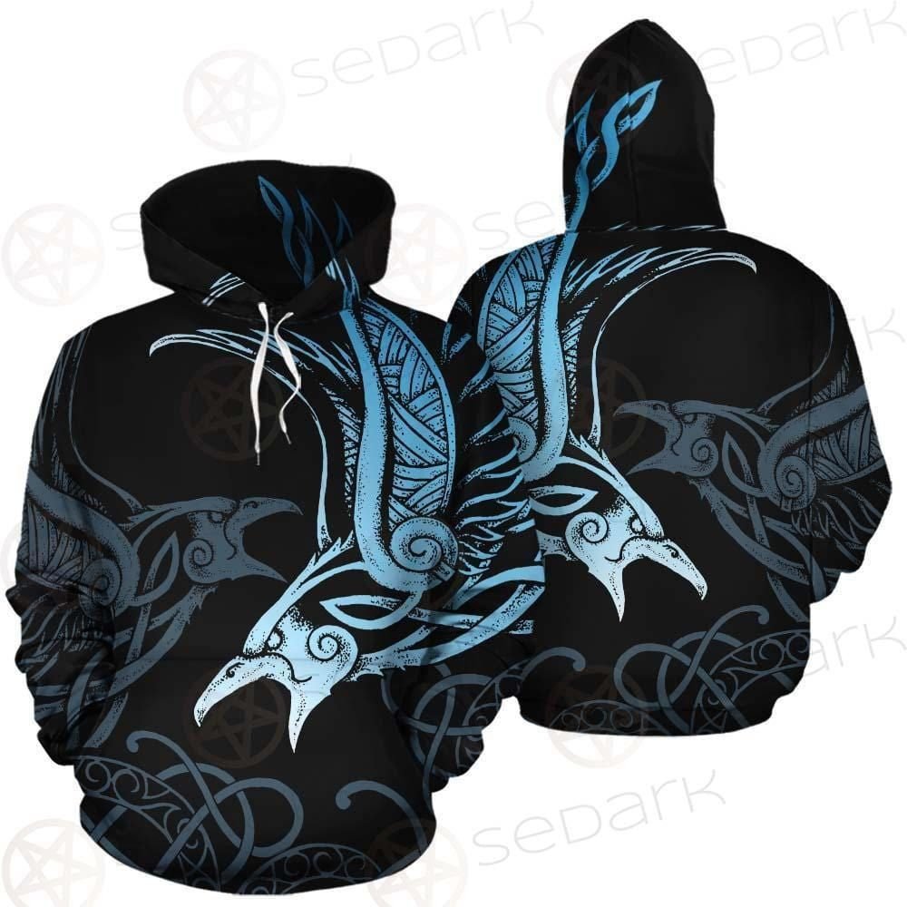 Tattoo Viking Eagles Hoodie 3D #V