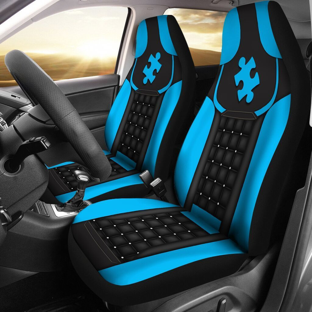 Autism Awareness Blue Car Seat Covers