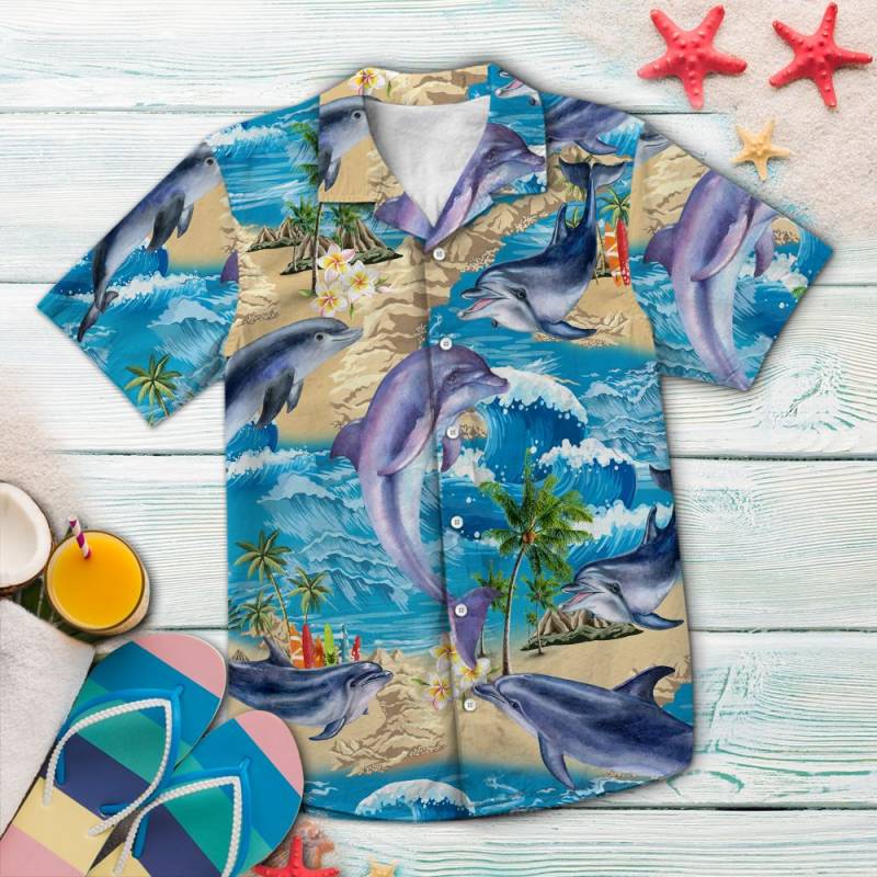 Dolphin Summer Vacation G5723 – Hawaiian Shirt