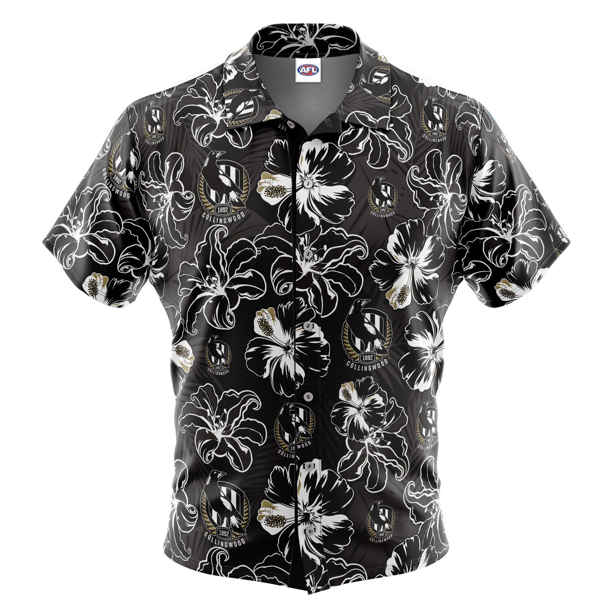 Afl Collingwood ‘floral’ Hawaiian Shirt