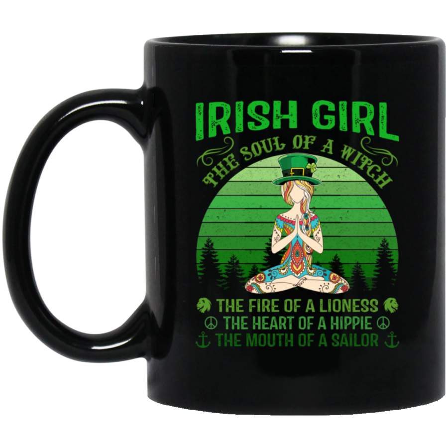 St Patricks Day Irish Girl The Soul Of A Witch Coffee Mug Cup funny