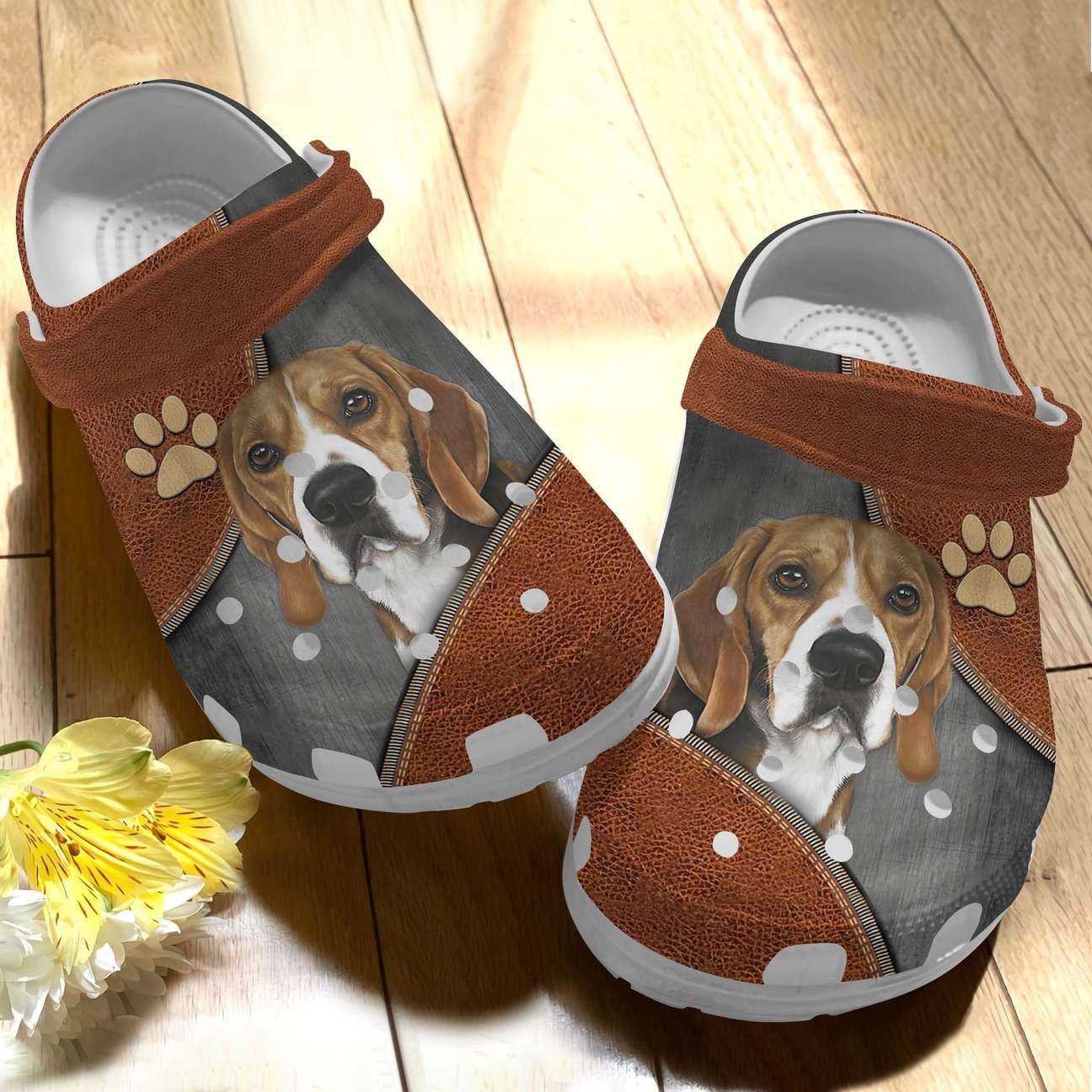 Dog Personalized Clog, Custom Name, Text Love Beagle, Fashion Style For Women, Men, Kid, Print 3D