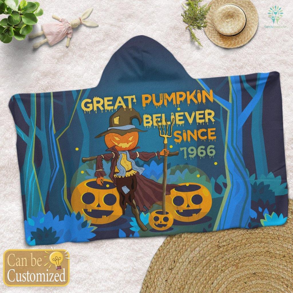 Great Pumpkin Believer Since 1966 Halloween Hooded Blanket