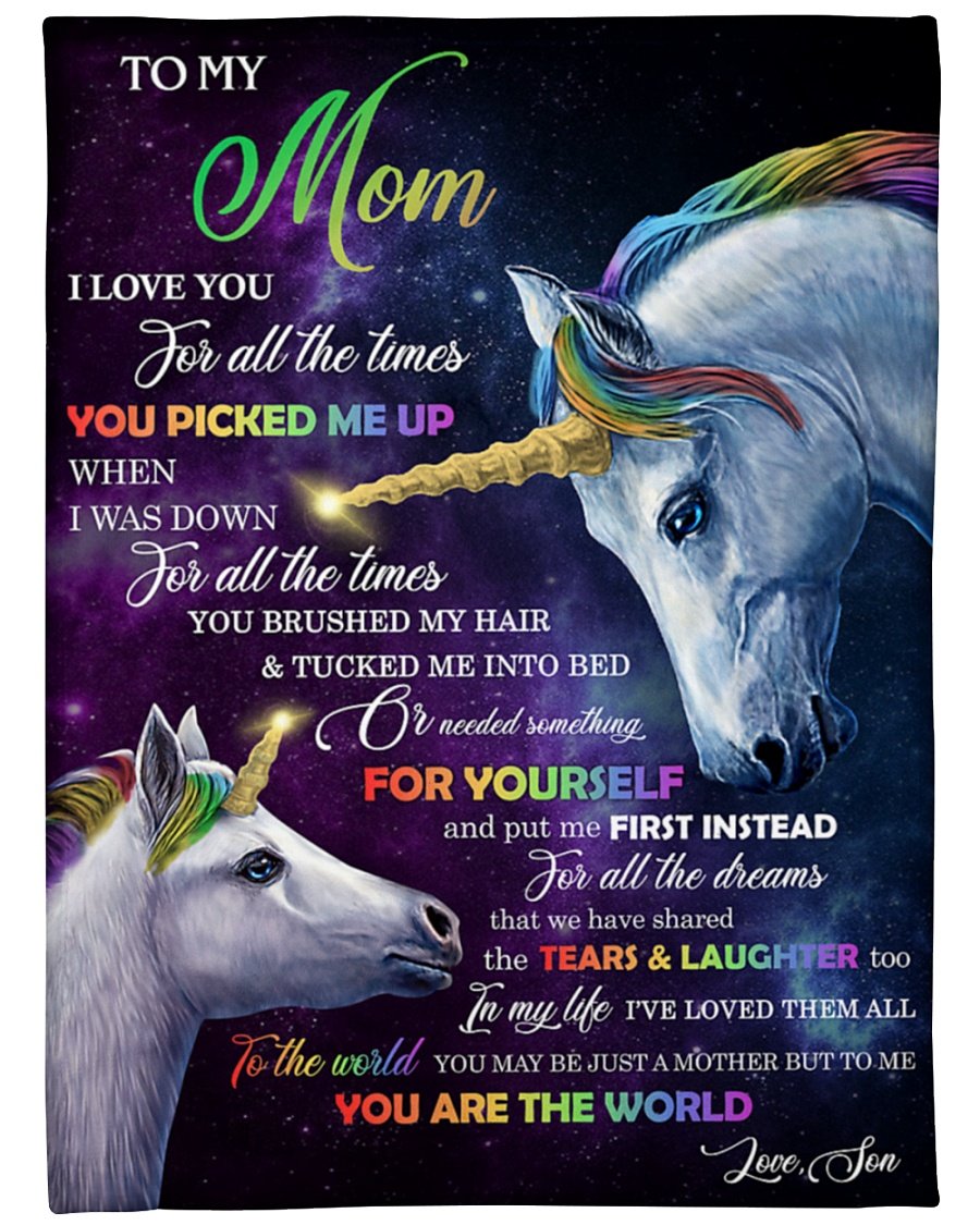 You Picked Me Up When I Was Down Fleece Blanket, Meaningful Mother’s Day Gift, Mother’s Day Gift From Son To Mom, Home Decor Bedding Couch Sofa Soft and Comfy Cozy