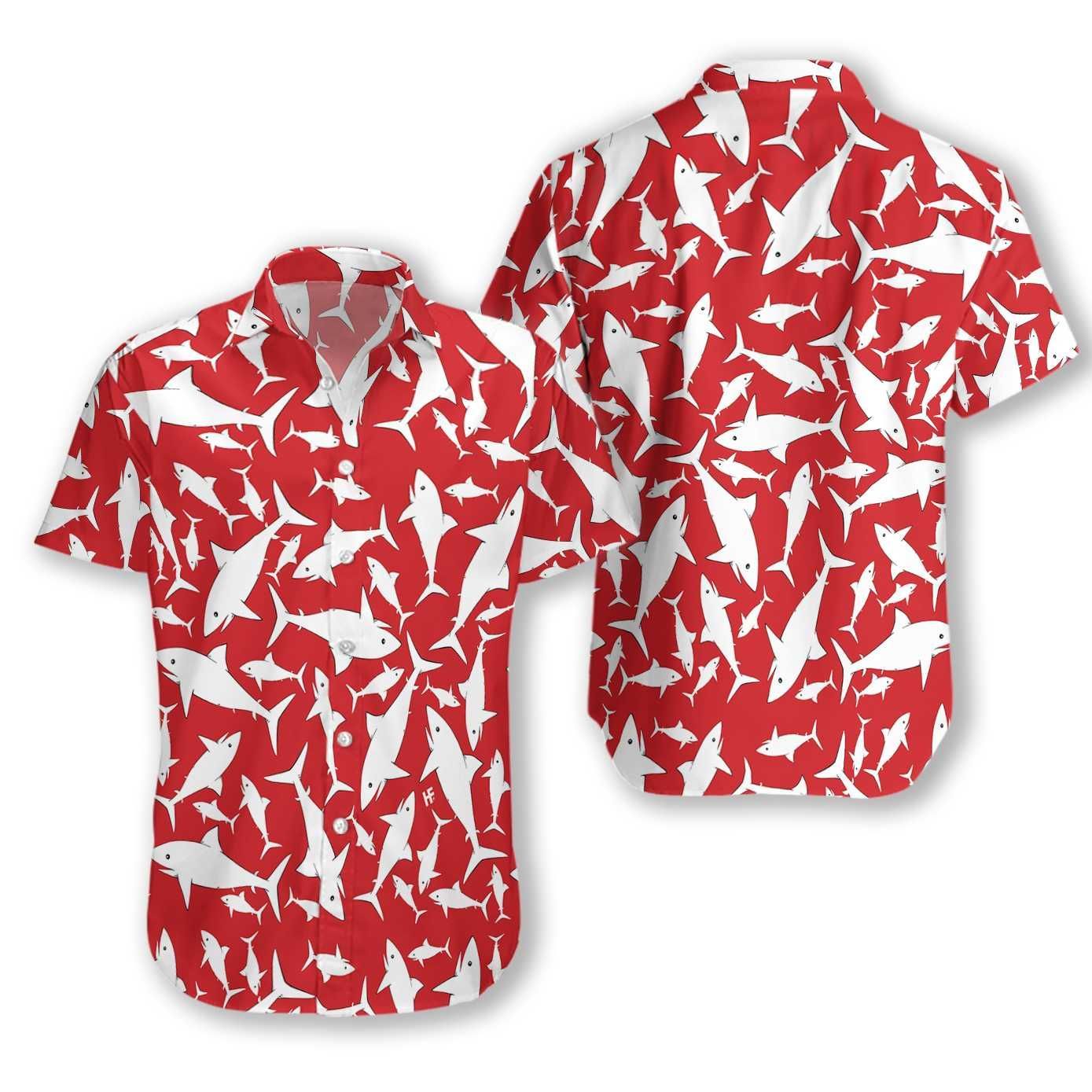 Beach Shirt Felacia [Hawaii Shirt] Shark Pattern -Zh5311