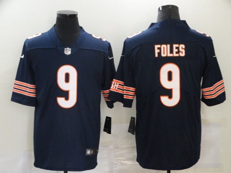 Chicago Bears Nick Foles #9 NFL 2020 Navy Jersey