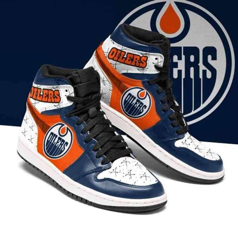 Edmonton Oilers Ice Hockey Air Jordan Shoes Sport Custom Sneakers