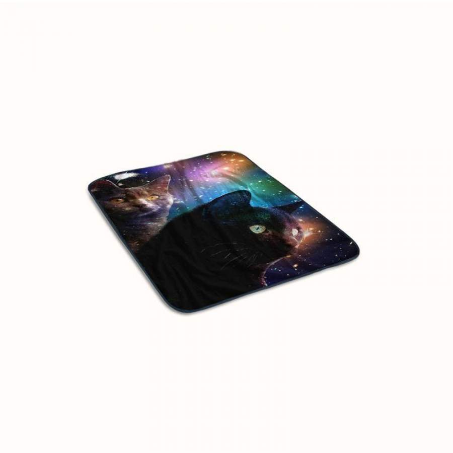 Kitten Stellar Nebula Show Cats Fleece Blanket