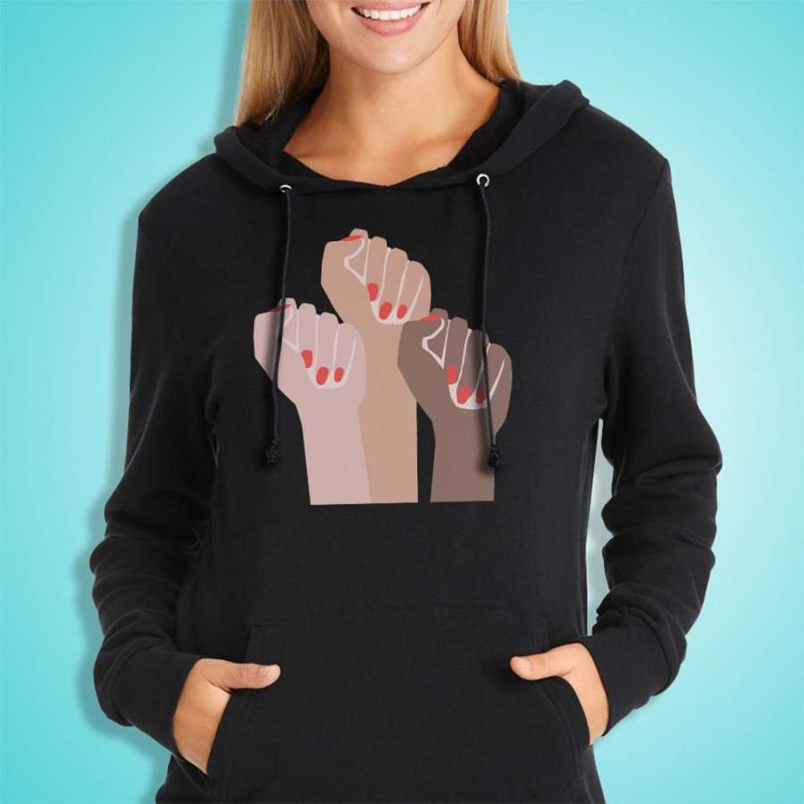 3 Fist Feminist Black Girl Magic Women’S Hoodie