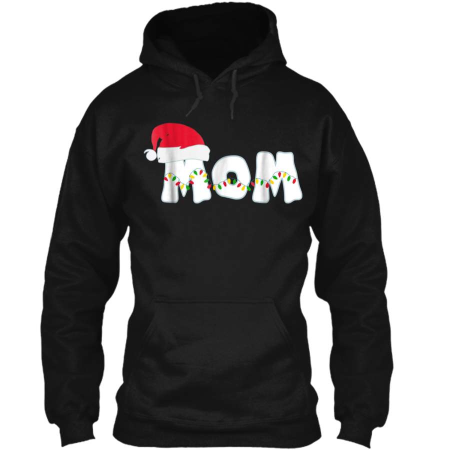 Mom Christmas Pajama Family Matching Santa Hat Gift  Pullover Hoodie   Christmas Gift Ideas