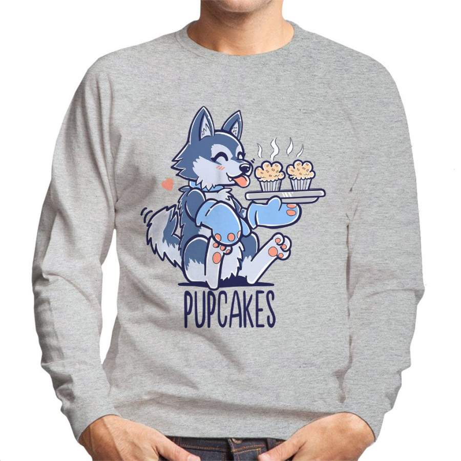 Husky Chef Dog Baking Pupcakes Men’s Sweatshirt