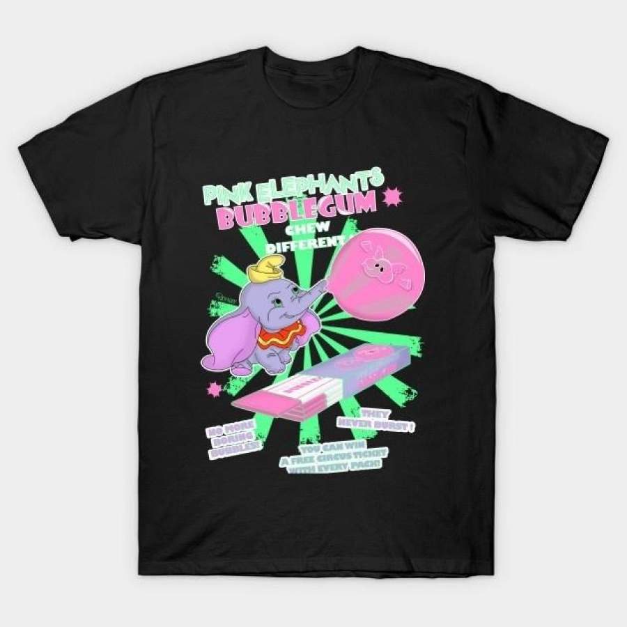 Pink Elephants Bubblegum T-Shirt fashion men T-Shirt