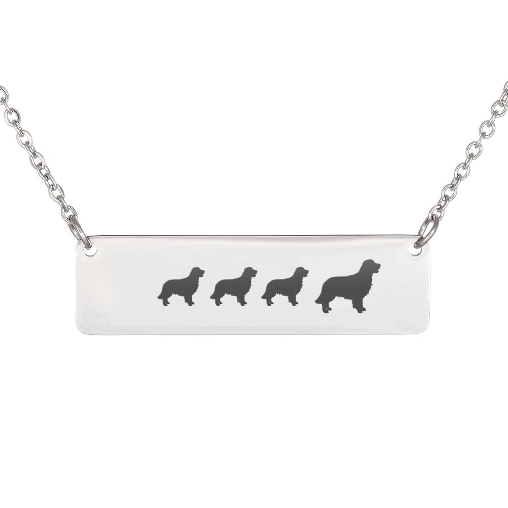 Golden Retriever 3 Puppies Necklace