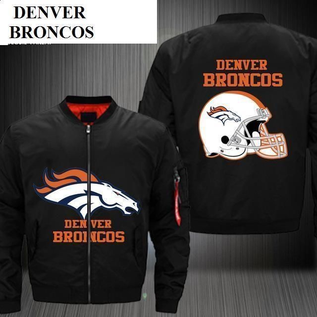 Denver Broncos Black 3d Printed Unisex Bomber Jacket