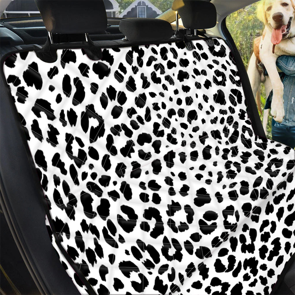 Black And White Jaguar Pattern Print Pet Car Back Seat Cover