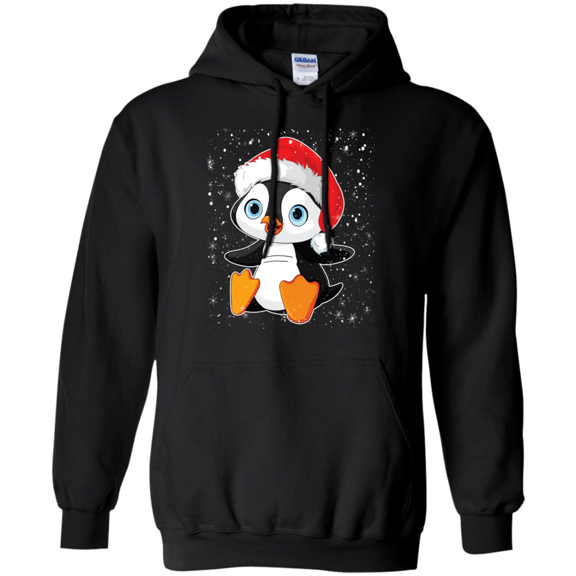 Christmas Baby Penguin Wearing Santa Hat T-Shirt Hoodie