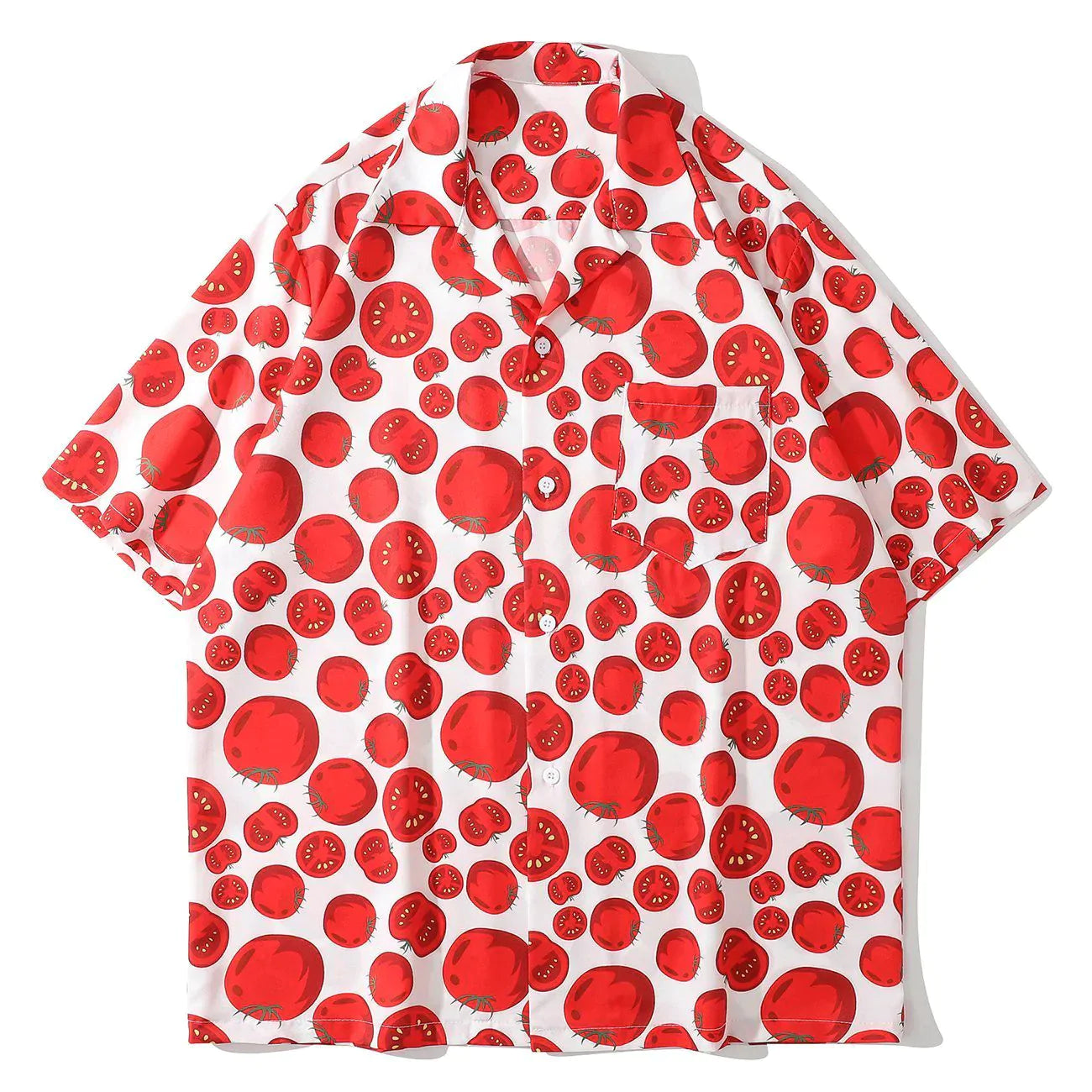 Talishko™ – Tomato Print Short Sleeve Shirt