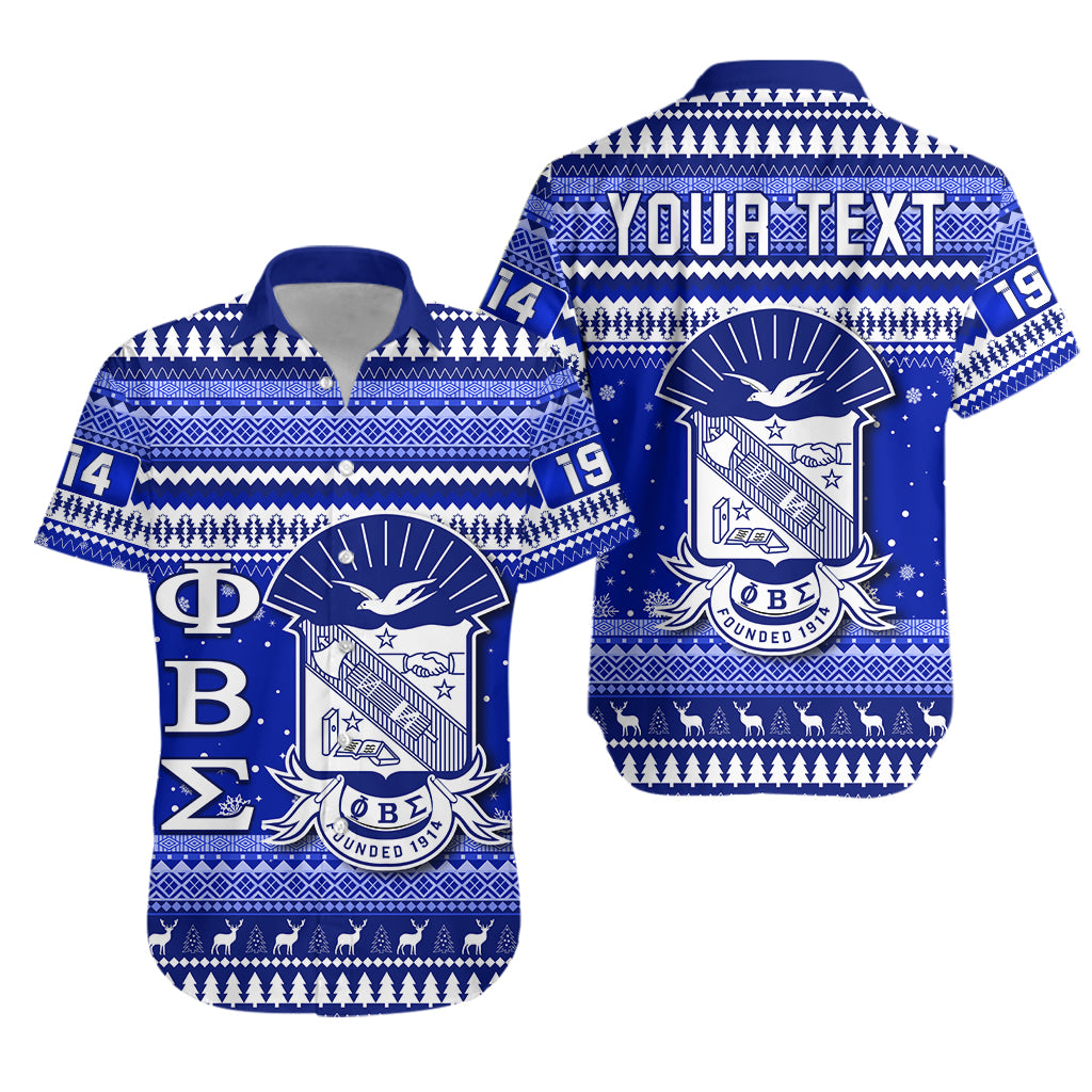 (Custom Personalised) Phi Beta Sigma Christmas Hawaiian Shirt African Pattern Lt13